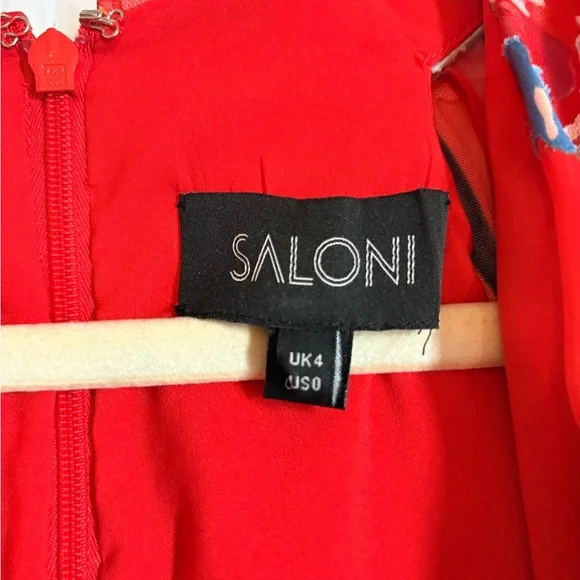 Saloni Cece red floral dress - Picture 5 of 8